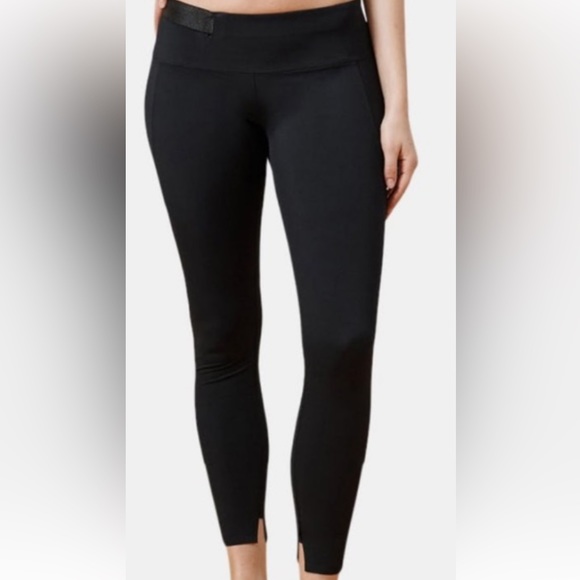 ADAY Pants - ADAY Crop & Roll Black Leggings. Size Large